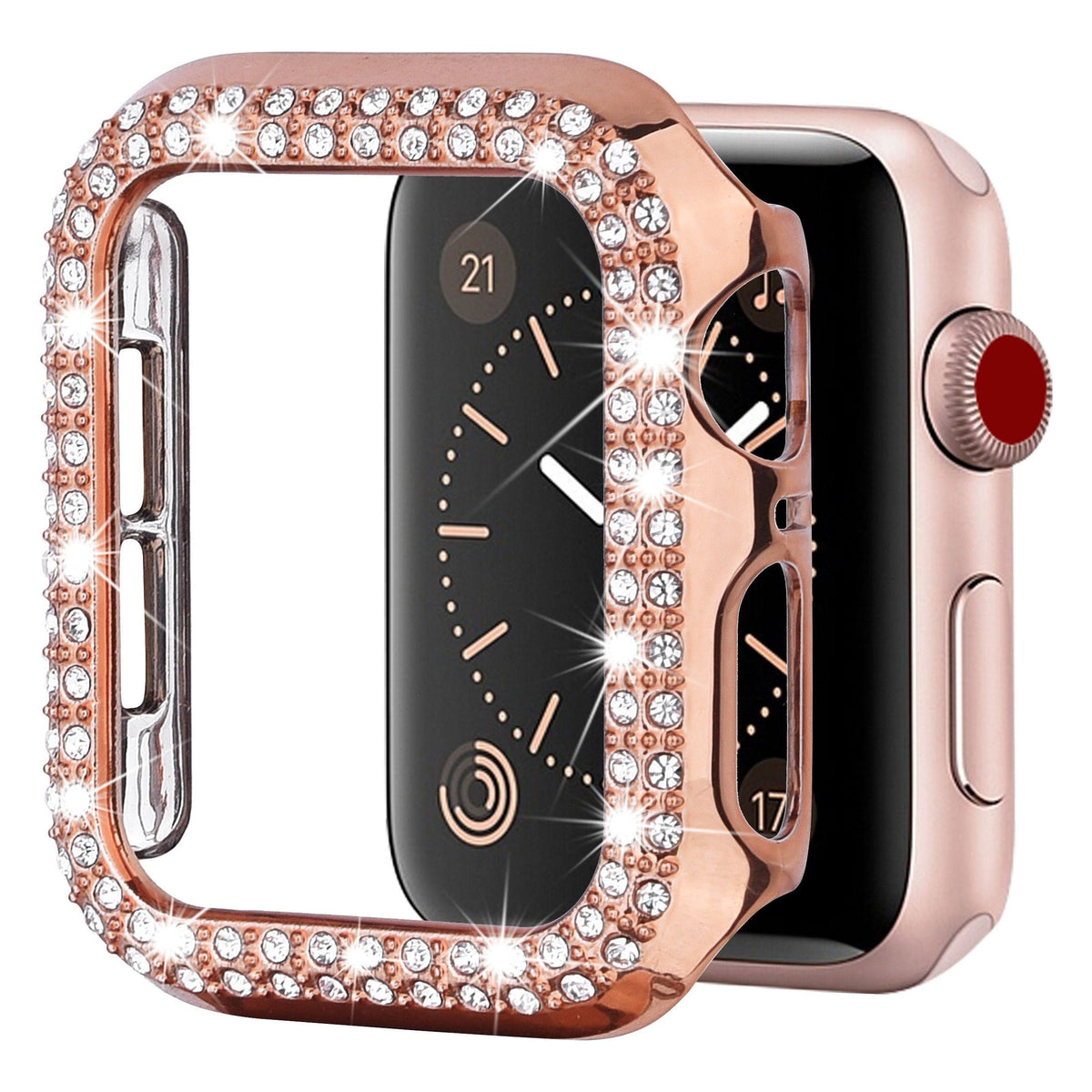 Diamond Apple Watch Case - 44mm - Rose Gold