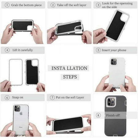 Entronix Heavy Duty Case for Apple iPhone 14 Pro Max - Triple Layer Bumper Cover, Protective Smartphone Accessories - Entronix