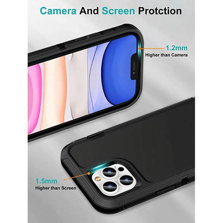 Entronix Heavy Duty Case for Apple iPhone 11 Pro Max - Triple Layer Bumper Cover, Protective Smartphone Accessories - Entronix
