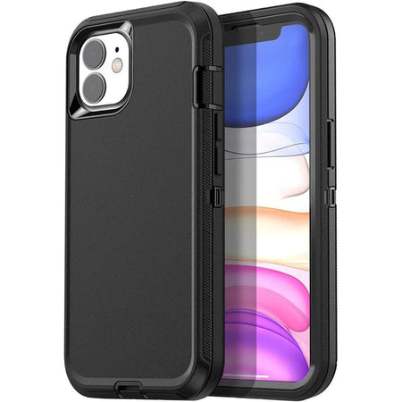 Entronix Heavy Duty Case for Apple iPhone 11 - Triple Layer Bumper Cover, Protective Smartphone Accessories - Entronix