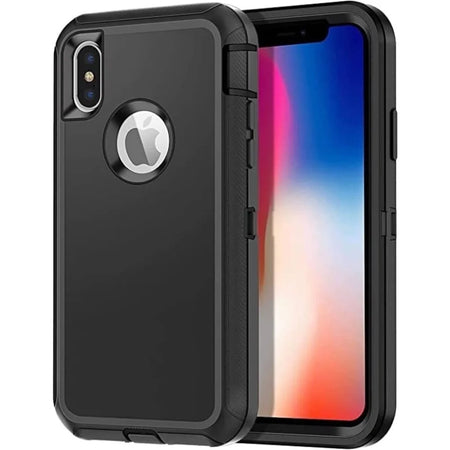 Entronix Heavy Duty Case for Apple iPhone Xs - Triple Layer Bumper Cover, Protective Smartphone Accessories - Entronix
