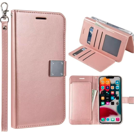 Entronix Folio Wallet Case for Apple iPhone 14 Pro, Leather Wallet & Lanyard Bumper Cover, - Entro Retail