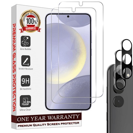 Entronix Case Screen Protector Bundle with Camera Cover for Samsung Galaxy S22 Plus Clear Built Anti Scratch, Bubble Free Easy Install,2 PACK - Entro Retail