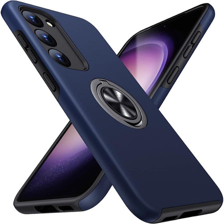 Entronix Case Designed for Samsung Galaxy A15 Heavy Duty Case with Built-in Kickstand, Dual Layer Protection Rotating Holder Ring, Sturdy Case - Entro Retail