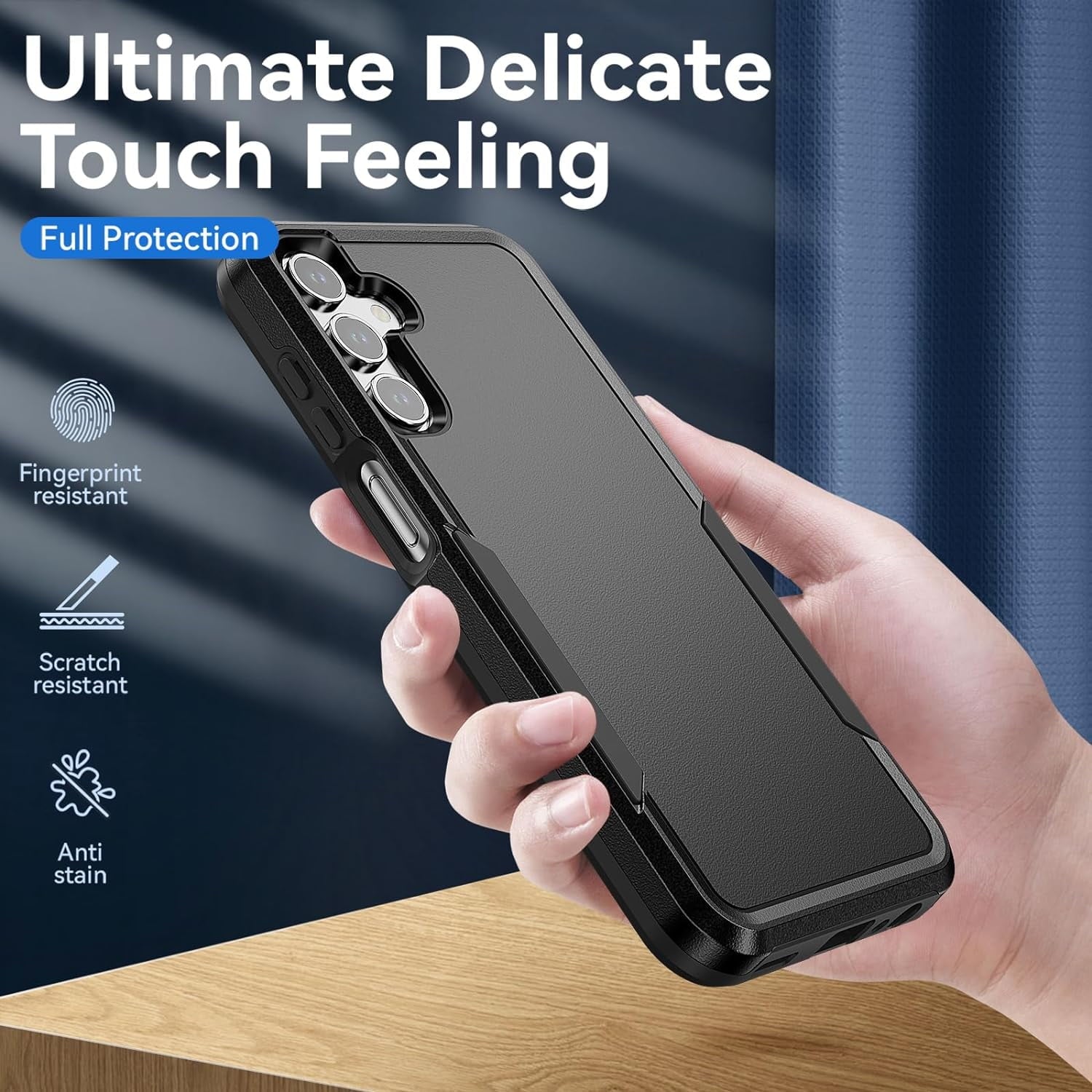 Entronix Bundle Compatible with Galaxy A16 - Soft-Touch Dual-Layer Case & 1 Clear Screen Protector