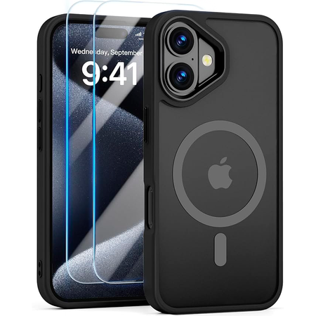 Entronix Apple iPhone 16 Plus [Magnetic-Compatible] Clear Case & 2 Tempered Glass Screen Protectors - Entronix