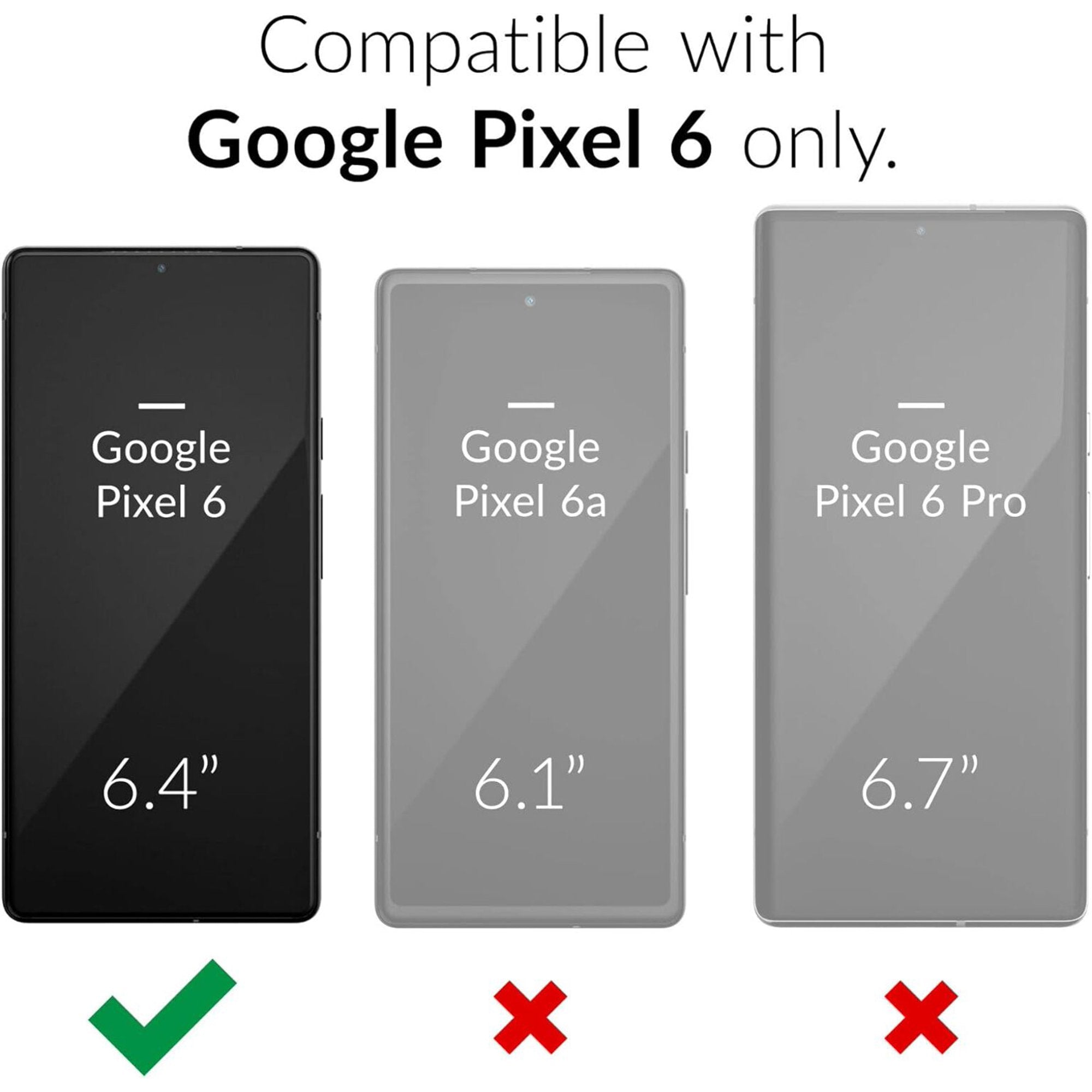 Entronix Bundle Compatible with Pixel 6a - Heavy Duty Case & 1 Clear Screen Protector