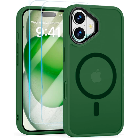 Entronix Apple iPhone 16 Plus [Magnetic-Compatible] Clear Case & 2 Tempered Glass Screen Protectors - Entronix